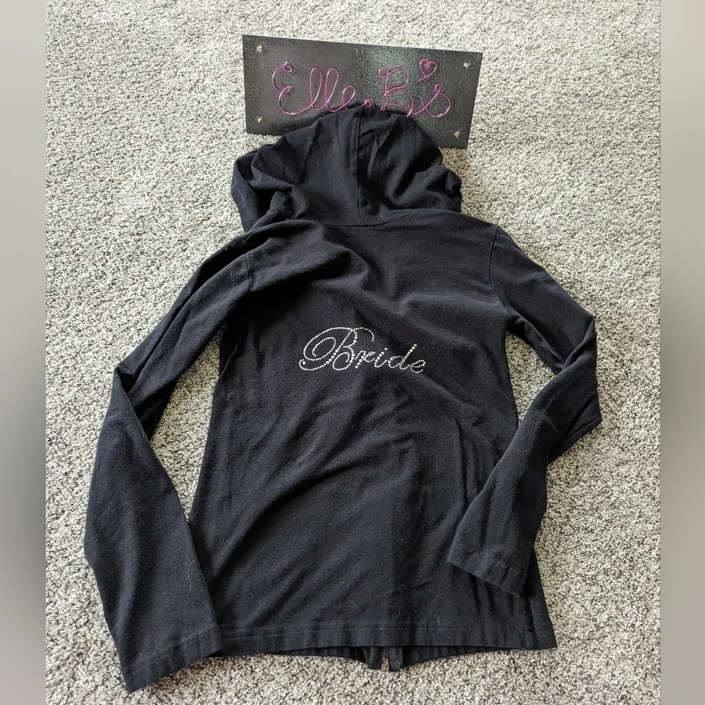 EUC Black Bride Full Zip Hoodie S